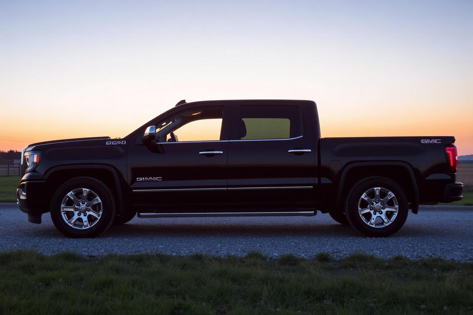 GMC Sierra Denali HD before window tint